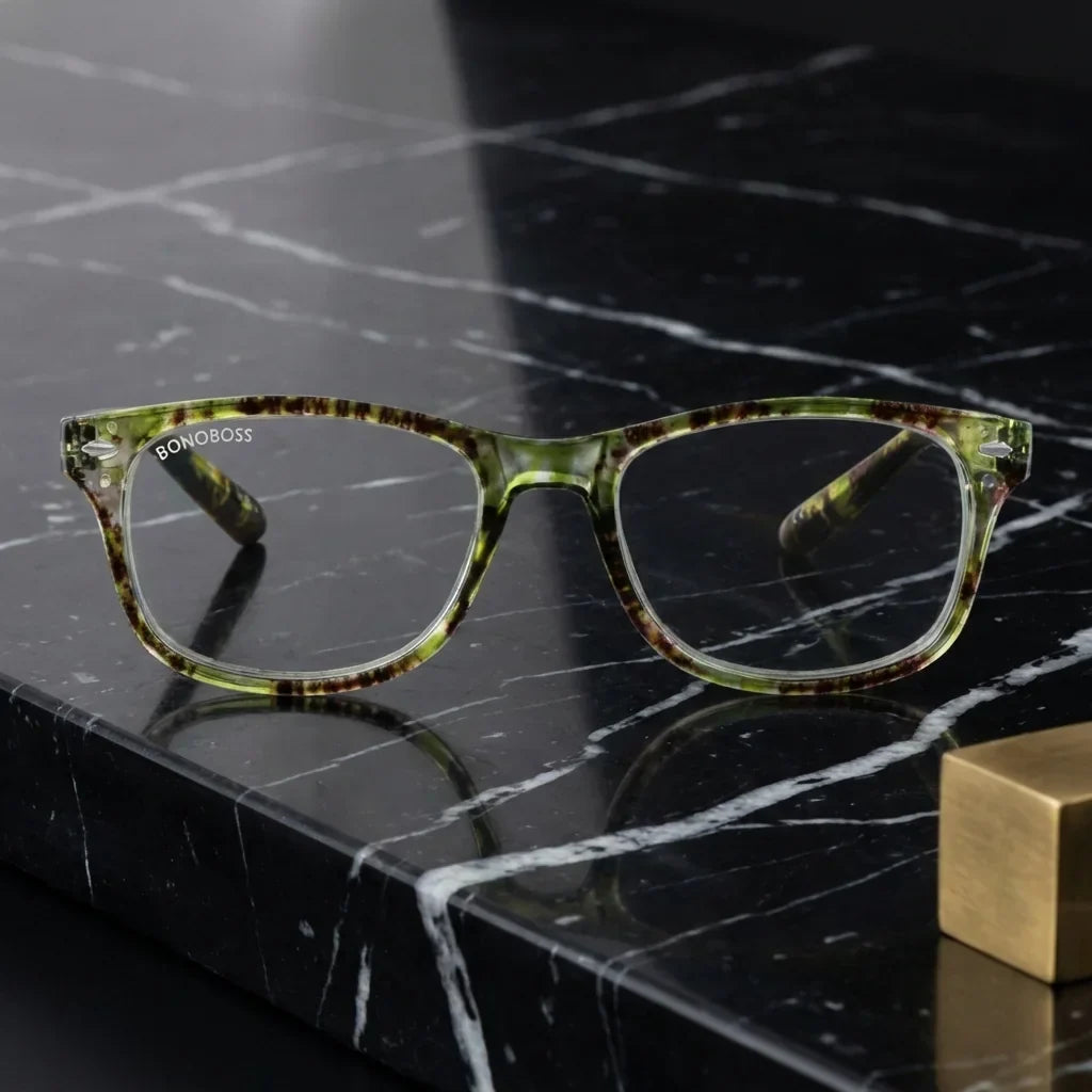 Rapa Nui Green recycled plastic reading glasses, green frame · ReFramed, photo 7 of 8