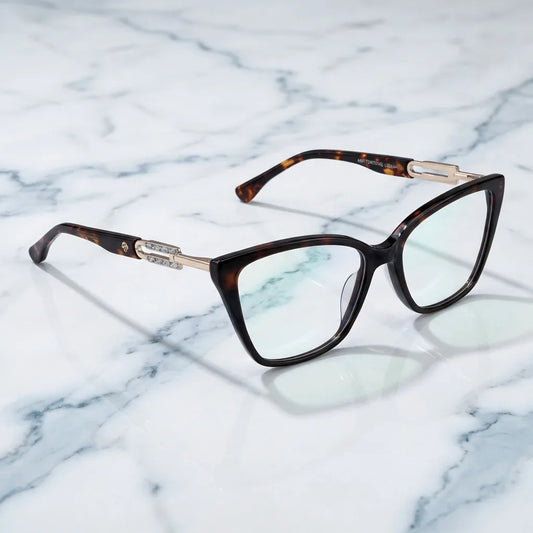 Amy cat eye eyeglass frames in bio-acetate with clear lenses · ReFramed, photo 1 of 12