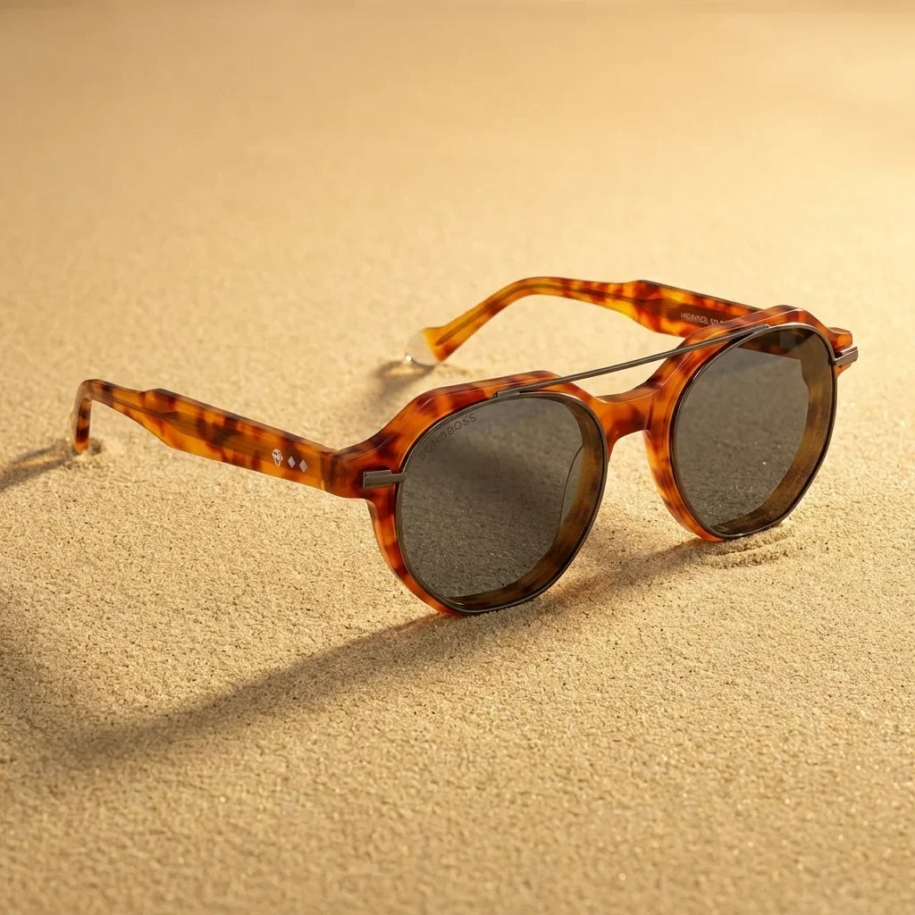 Hermes geometric bio-acetate reading glasses, orange frame · ReFramed, photo 17 of 32