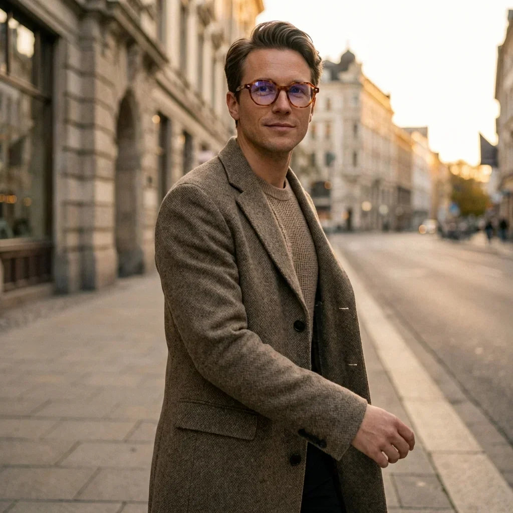 Hermes geometric bio-acetate reading glasses, orange frame · ReFramed, photo 20 of 32