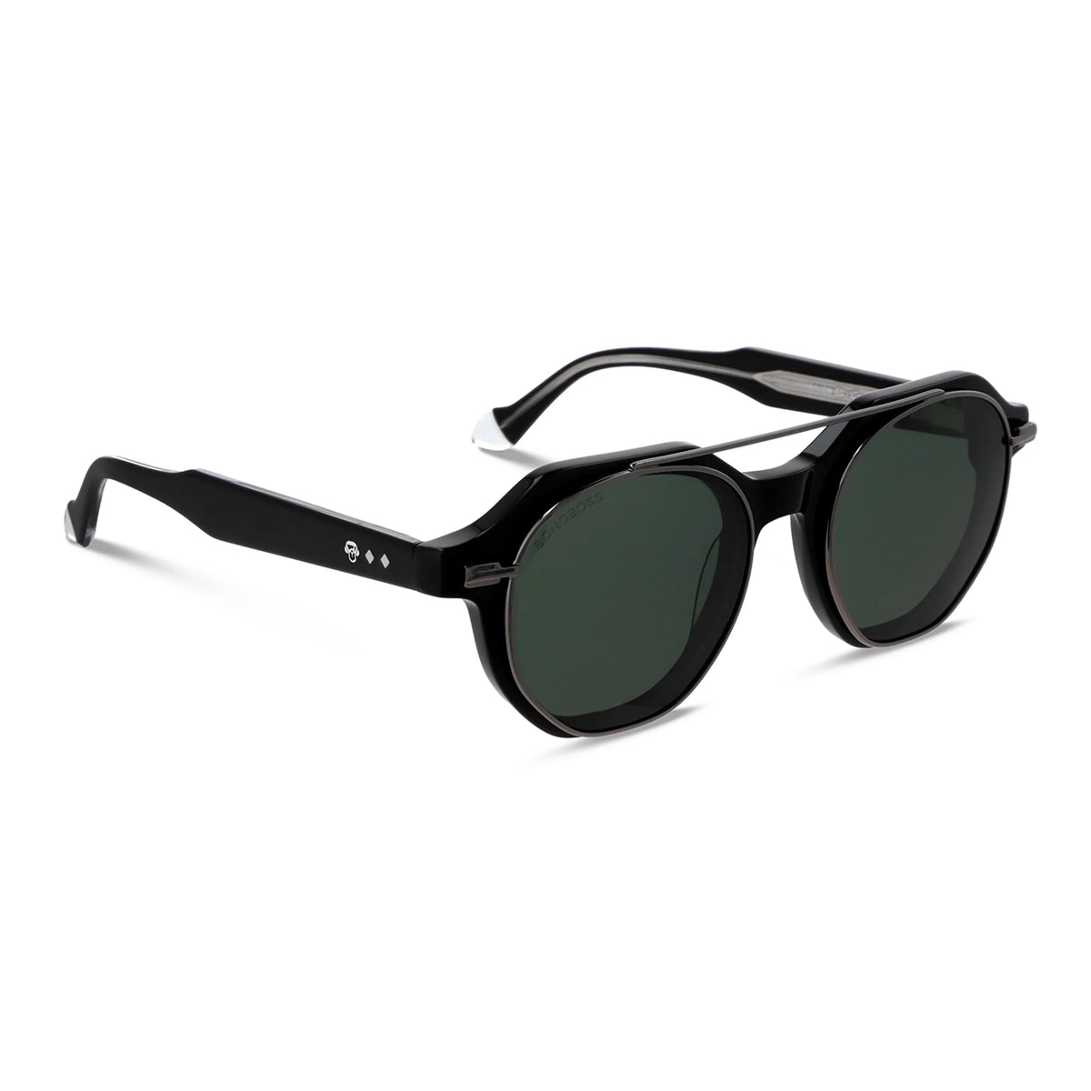 Hermes geometric bio-acetate reading glasses, black frame · ReFramed, photo 28 of 32
