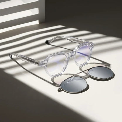 Hermes geometric bio-acetate reading glasses, clear frame · ReFramed, photo 23 of 32