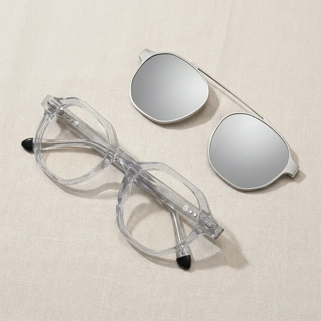 Hermes geometric bio-acetate reading glasses, clear frame · ReFramed, photo 32 of 32