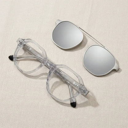 Hermes geometric bio-acetate reading glasses, clear frame · ReFramed, photo 32 of 32