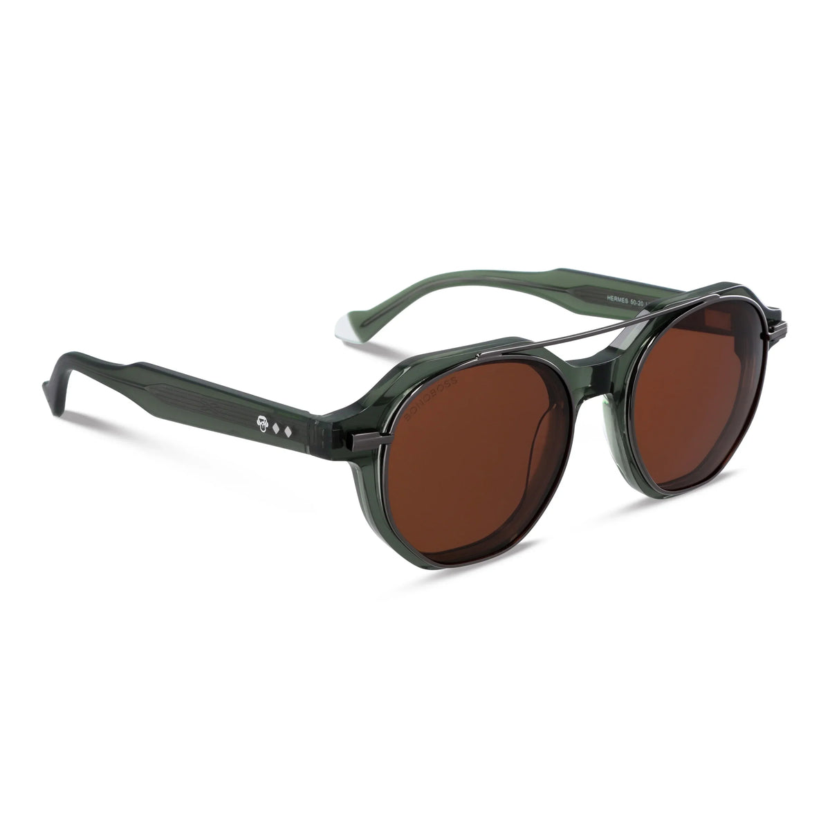 Hermes geometric bio-acetate reading glasses, green frame · ReFramed, photo 30 of 32