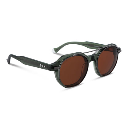 Hermes geometric bio-acetate reading glasses, green frame · ReFramed, photo 30 of 32