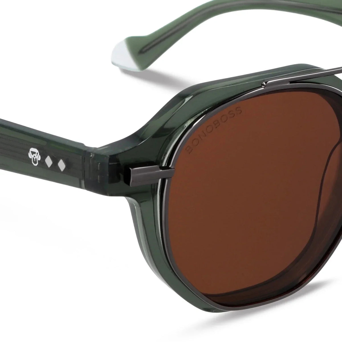 Hermes geometric bio-acetate reading glasses, green frame · ReFramed, photo 31 of 32