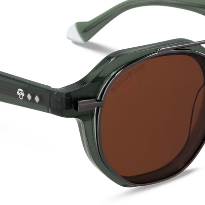 Hermes geometric bio-acetate reading glasses, green frame · ReFramed, photo 31 of 32