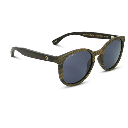 Meli Ebony round polarized sunglasses in recycled plastic and natural wood · ReFramed, photo 23 of 30