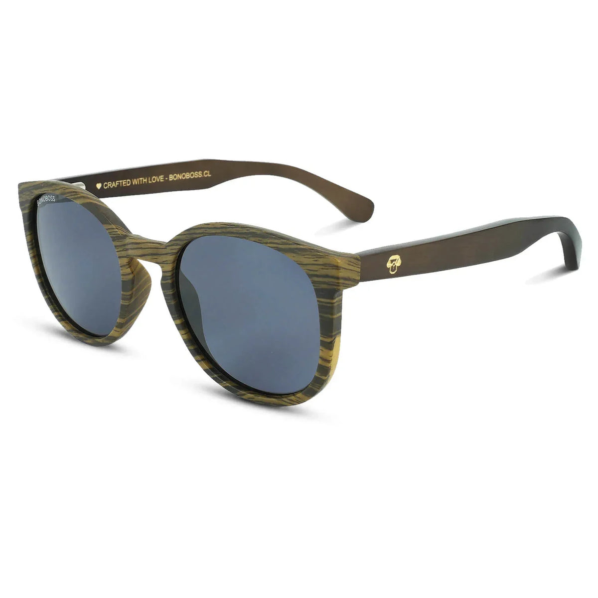 Meli Ebony round polarized sunglasses in recycled plastic and natural wood · ReFramed, photo 24 of 30