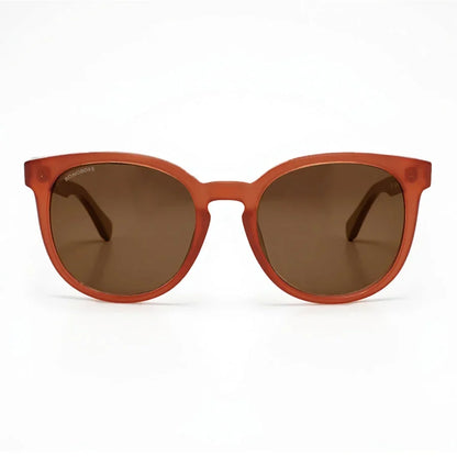Meli Wine round polarized sunglasses in recycled plastic and natural wood · ReFramed, photo 28 of 30