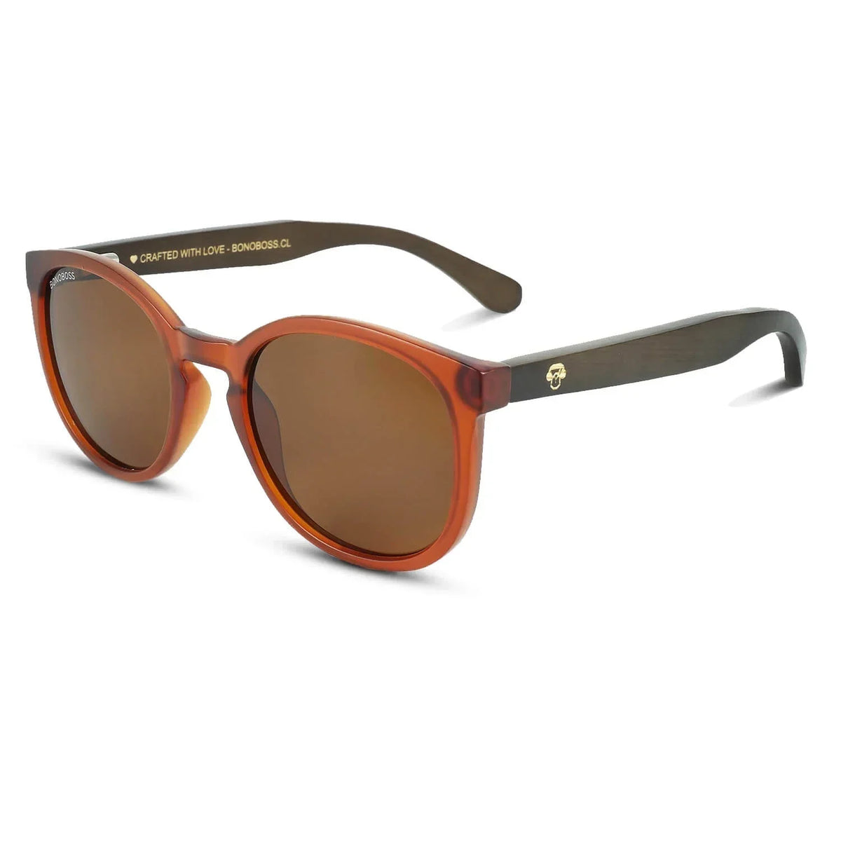 Meli Wine round polarized sunglasses in recycled plastic and natural wood · ReFramed, photo 29 of 30