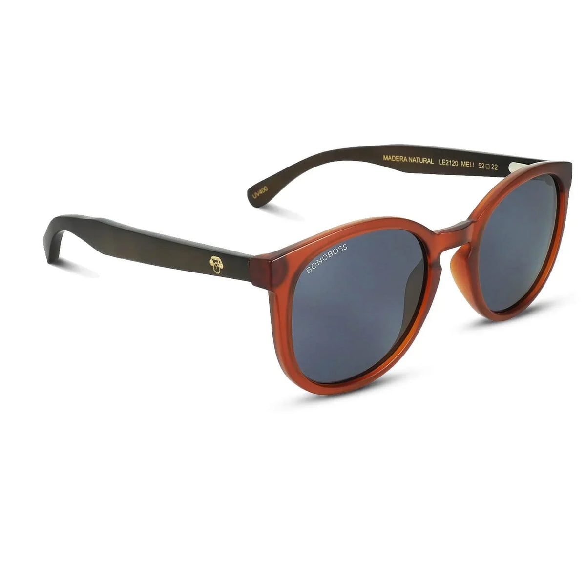Meli Wine round polarized sunglasses in recycled plastic and natural wood · ReFramed, photo 19 of 30