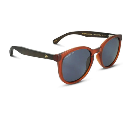 Meli Wine round polarized sunglasses in recycled plastic and natural wood · ReFramed, photo 19 of 30