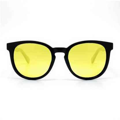Meli Dark round polarized sunglasses in recycled plastic and natural wood · ReFramed, photo 21 of 30