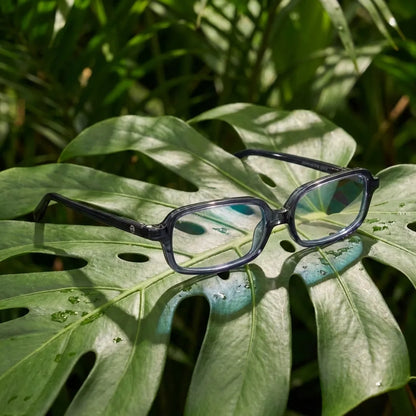 Navarino rectangular bio-acetate reading glasses, blue frame · ReFramed, photo 39 of 50