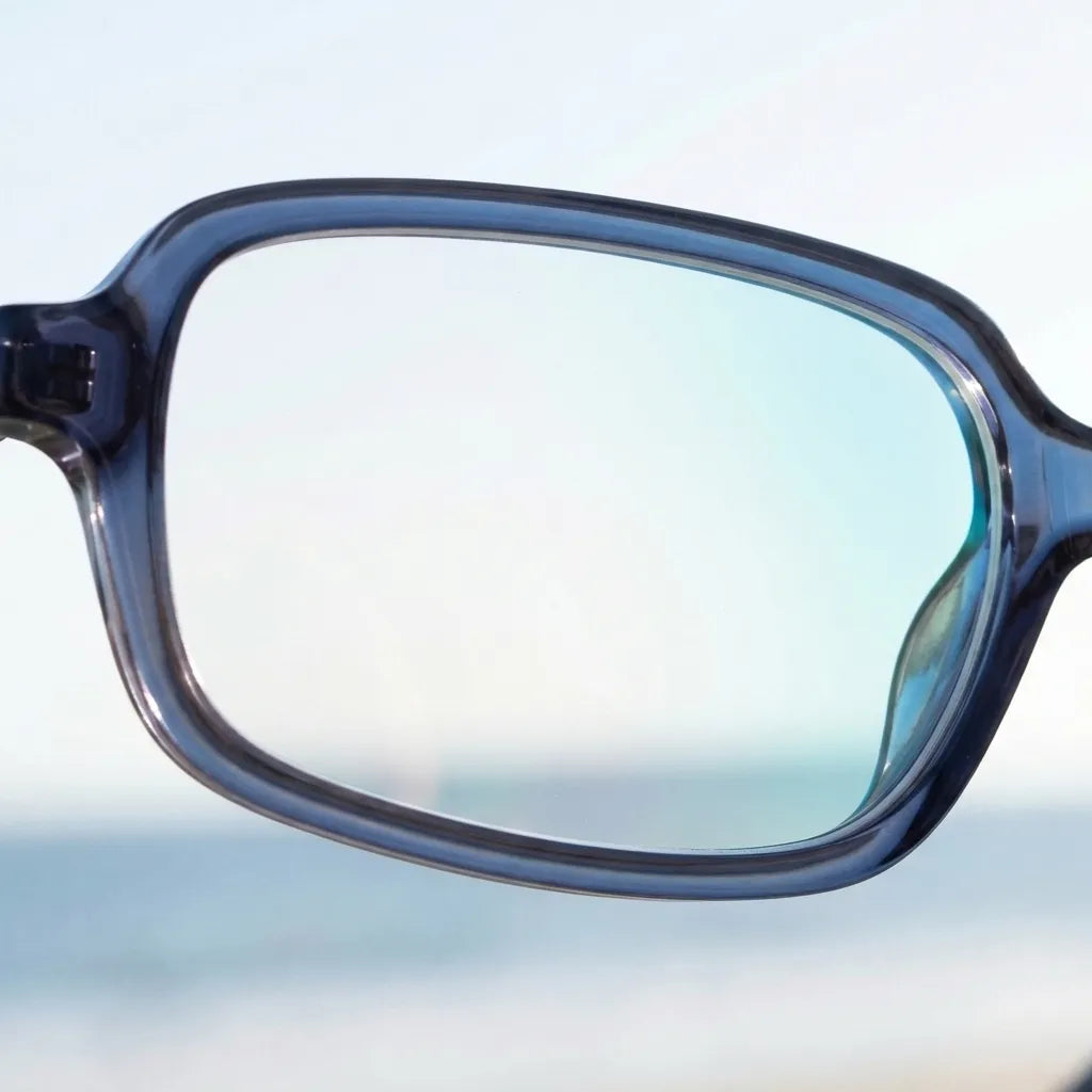 Navarino rectangular bio-acetate reading glasses, blue frame · ReFramed, photo 40 of 50