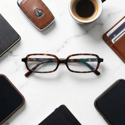 Navarino rectangular bio-acetate reading glasses, tortoise frame · ReFramed, photo 32 of 50