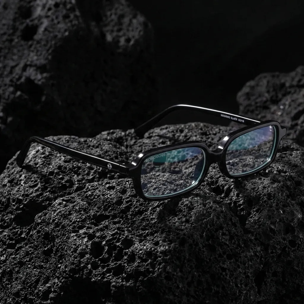 Navarino rectangular bio-acetate reading glasses, black frame · ReFramed, photo 2 of 50