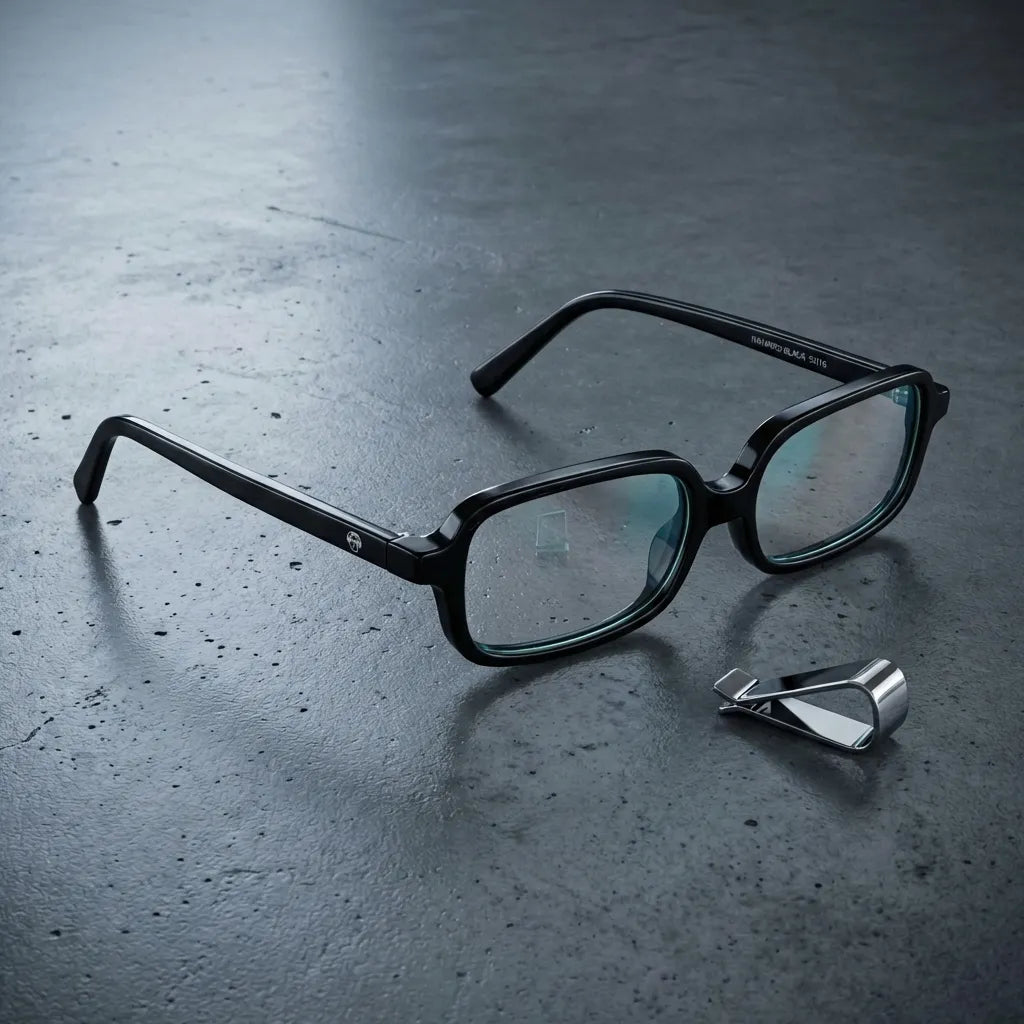 Navarino rectangular bio-acetate reading glasses, black frame · ReFramed, photo 5 of 50