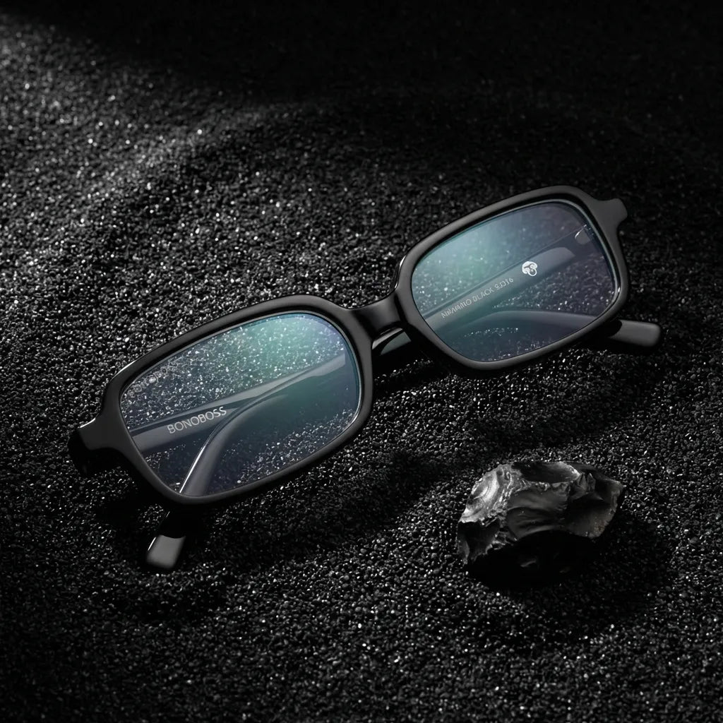 Navarino rectangular bio-acetate reading glasses, black frame · ReFramed, photo 7 of 50