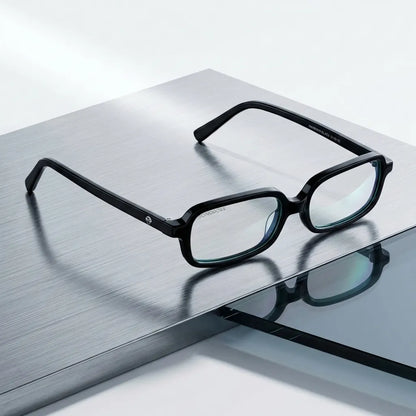 Navarino rectangular bio-acetate reading glasses, black frame · ReFramed, photo 8 of 50