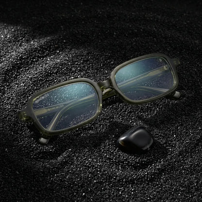 Navarino rectangular bio-acetate reading glasses, green frame · ReFramed, photo 44 of 50