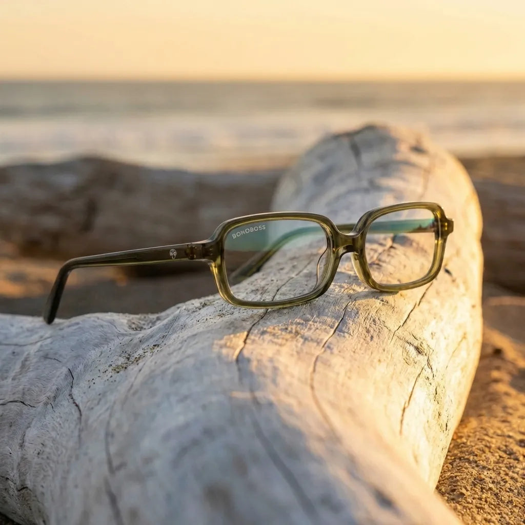 Navarino rectangular bio-acetate reading glasses, green frame · ReFramed, photo 46 of 50