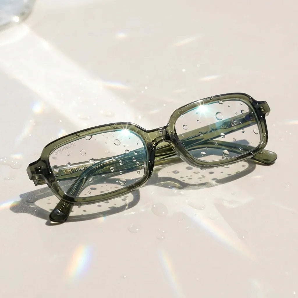 Navarino rectangular bio-acetate reading glasses, green frame · ReFramed, photo 1 of 50