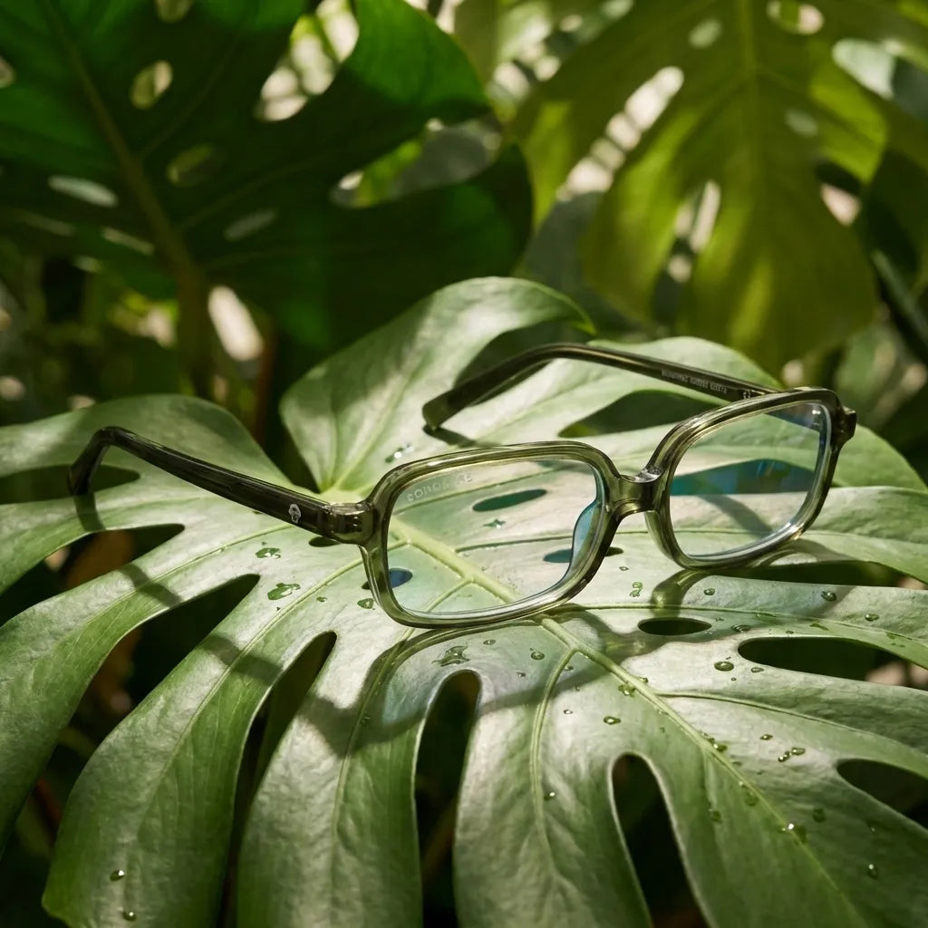 Navarino rectangular bio-acetate reading glasses, green frame · ReFramed, photo 47 of 50