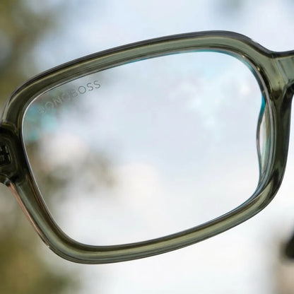 Navarino rectangular bio-acetate reading glasses, green frame · ReFramed, photo 48 of 50