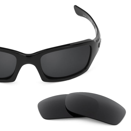 Oakley Fives Squared OO9238 replacement lenses — Stealth Black polarized sunglass lens, 100% UV | ReFramed