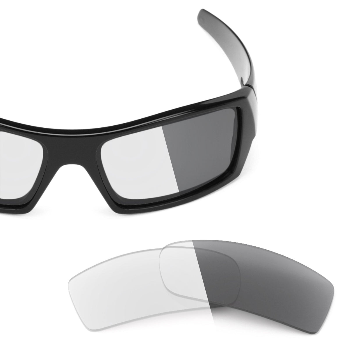 Oakley Gascan OO9014 replacement lenses — Adapt Gray Photochromic polarized sunglass lens, 100% UV | ReFramed