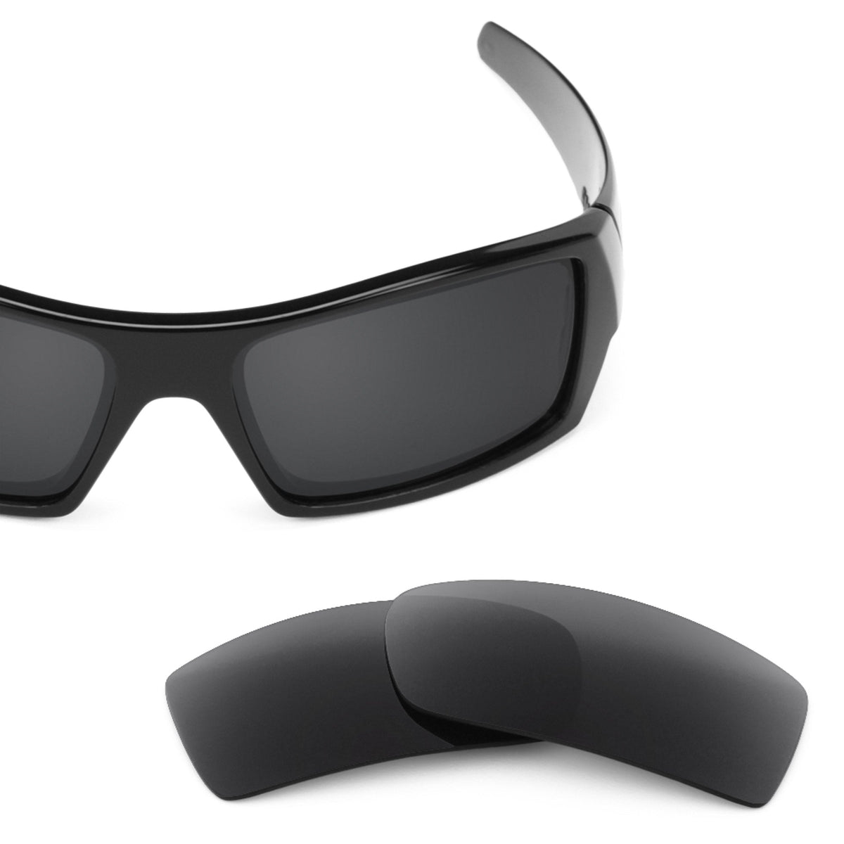 Oakley Gascan OO9014 replacement lenses — Stealth Black polarized sunglass lens, 100% UV | ReFramed