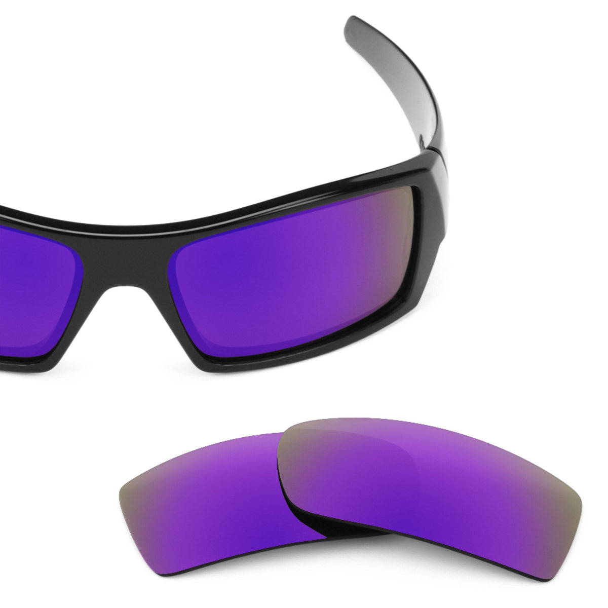Oakley Gascan OO9014 replacement lenses — Plasma Purple MirrorShield® polarized sunglass lens, 100% UV | ReFramed