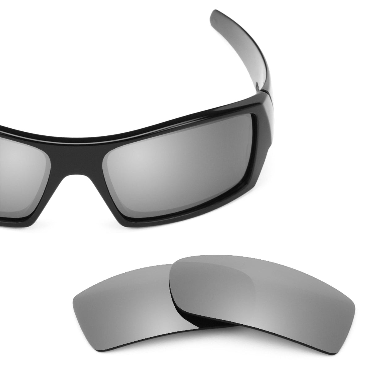 Oakley Gascan OO9014 replacement lenses — Titanium MirrorShield® polarized sunglass lens, 100% UV | ReFramed