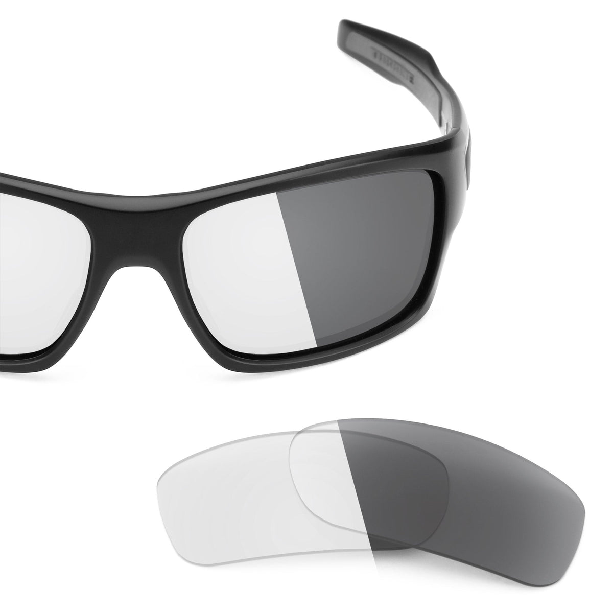 Oakley Turbine OO9263 replacement lenses — Adapt Gray Photochromic polarized sunglass lens, 100% UV | ReFramed