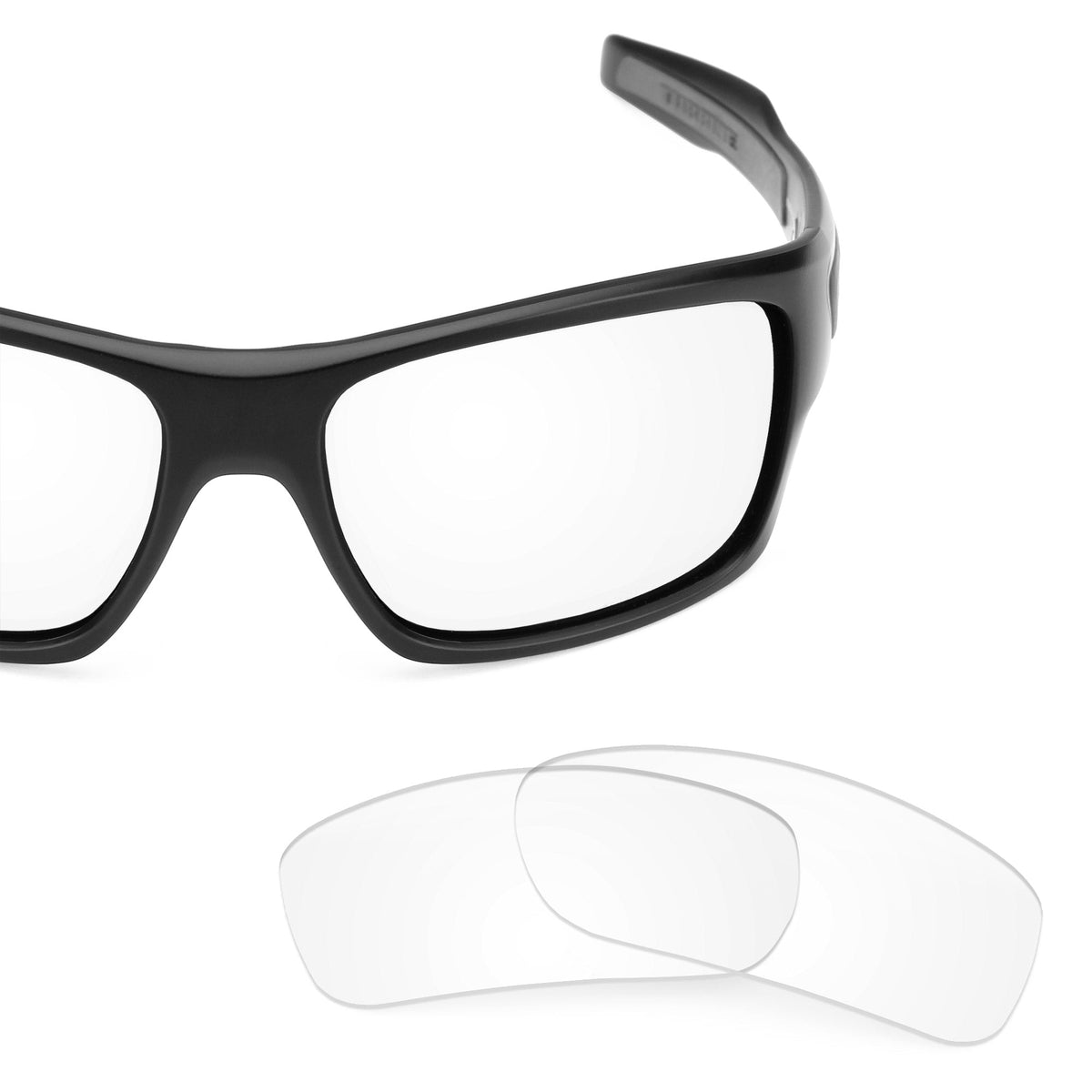 Oakley Turbine OO9263 replacement lenses — Crystal Clear polarized sunglass lens, 100% UV | ReFramed