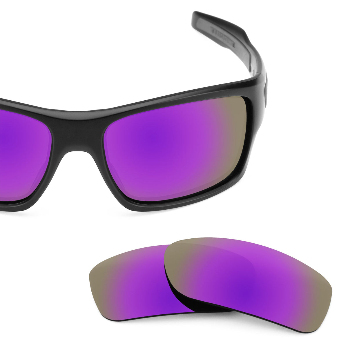 Oakley Turbine OO9263 replacement lenses — Plasma Purple MirrorShield® polarized sunglass lens, 100% UV | ReFramed