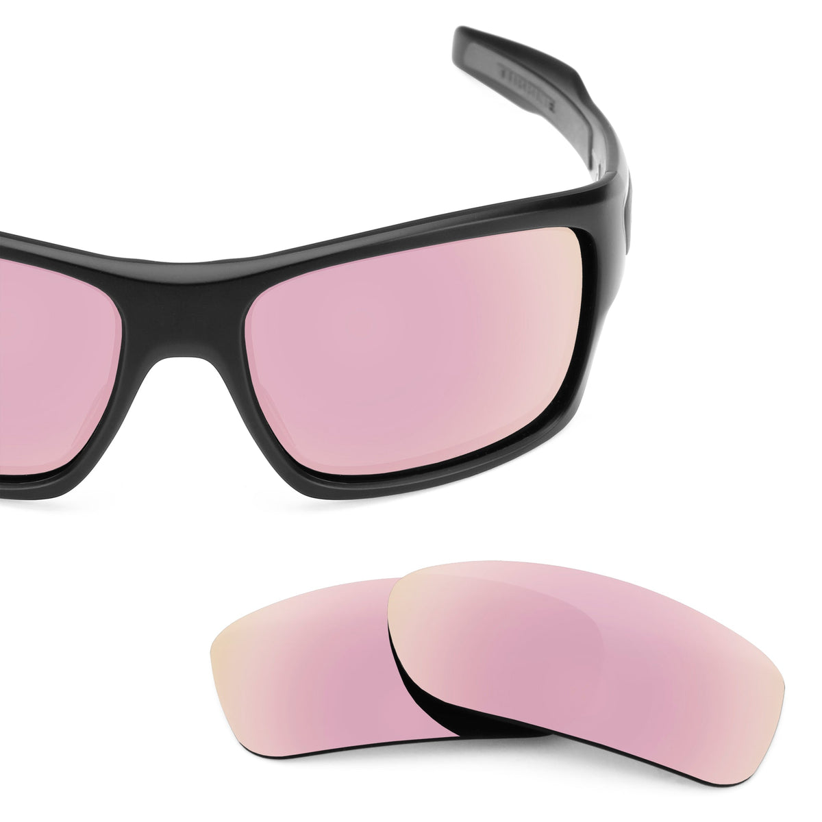 Oakley Turbine OO9263 replacement lenses — Rose Gold MirrorShield® polarized sunglass lens, 100% UV | ReFramed