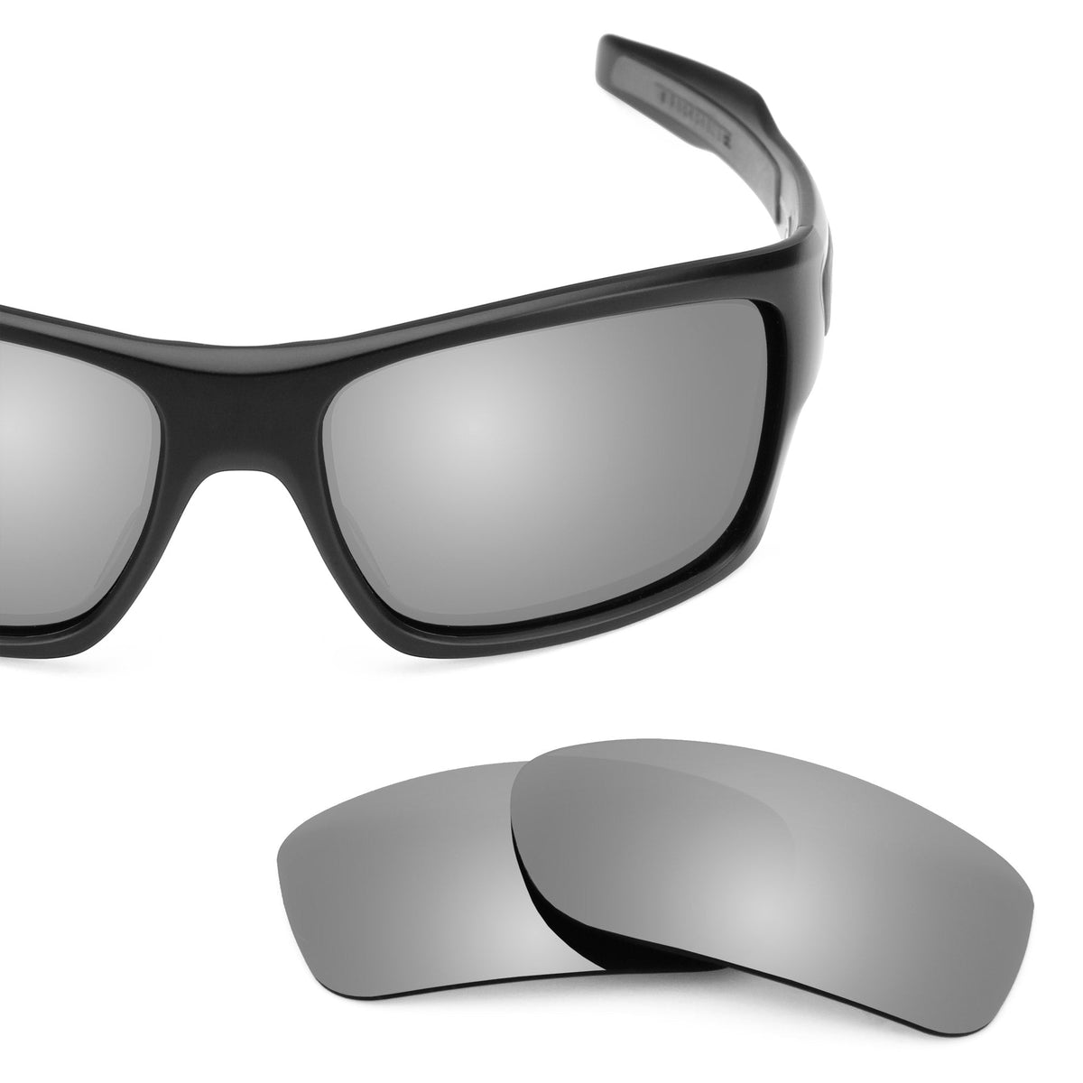 Oakley Turbine OO9263 replacement lenses — Titanium MirrorShield® polarized sunglass lens, 100% UV | ReFramed