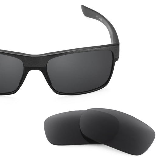 Oakley TwoFace OO9189 replacement lenses — Stealth Black polarized sunglass lens, 100% UV | ReFramed