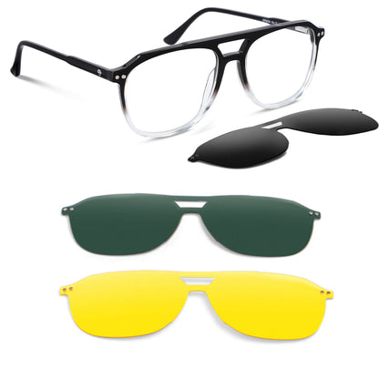 Orson Clip aviator bio-acetate reading glasses, black frame · ReFramed, photo 20 of 23