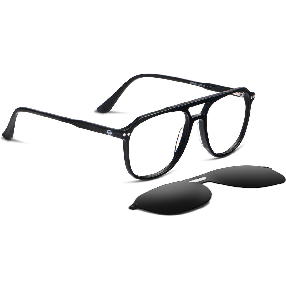Orson Clip aviator bio-acetate reading glasses, black frame · ReFramed, photo 9 of 23