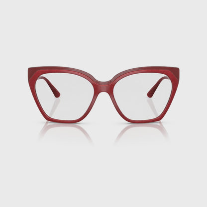 Vogue VO5521S photochromic brown replacement lenses, front video of the lenses darkening from clear to brown · ReFramed