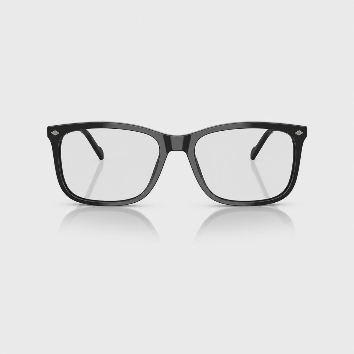 Vogue VO5618S photochromic gray replacement lenses, front video of the lenses darkening from clear to gray · ReFramed