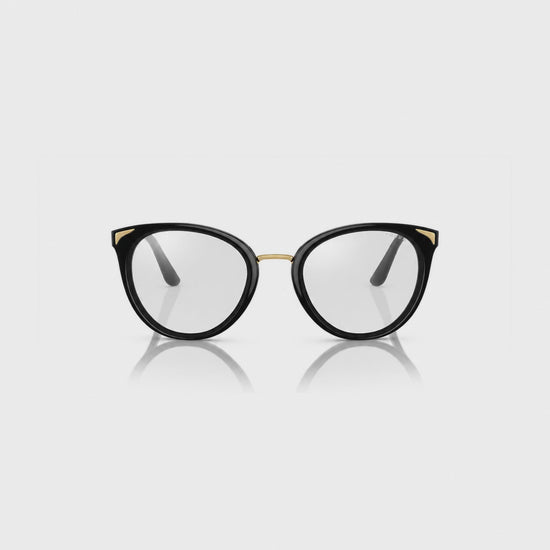 Vogue VO5230S photochromic gray replacement lenses, front video of the lenses darkening from clear to gray · ReFramed