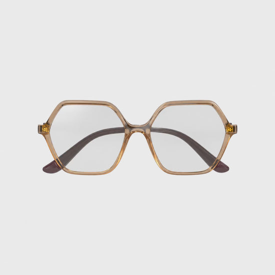 Vogue VO5361S photochromic gray replacement lenses, front video of the lenses darkening from clear to gray · ReFramed