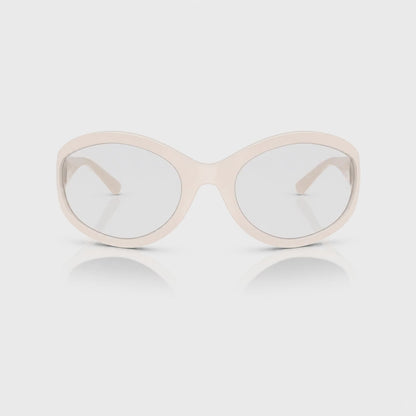 Vogue VO5606S photochromic gray replacement lenses, front video of the lenses darkening from clear to gray · ReFramed