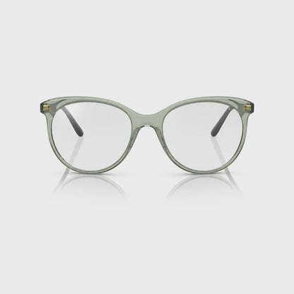 Vogue VO5453S photochromic brown replacement lenses, front video of the lenses darkening from clear to brown · ReFramed